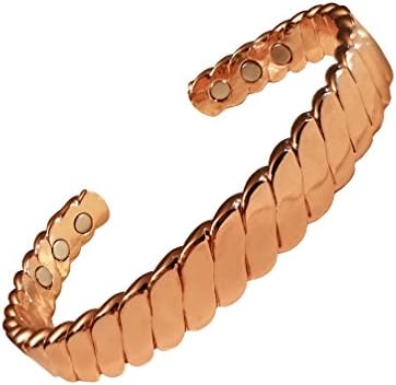 Pain Relief Magnetic Therapy Stylish Jewelry Bracelet Pure Copper Healing Rheumatoid Arthritis Carpal Migraine Fatigue Unisex Gift Long-Lasting Material Design