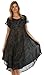 Sakkas 715D Michiko Stonewashed Caftan Dress/Cover Up - Black - One Size