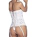 Shymay Women's Corset Tops Overbust Steel Boned Satin Wedding Dress Corset Bustier