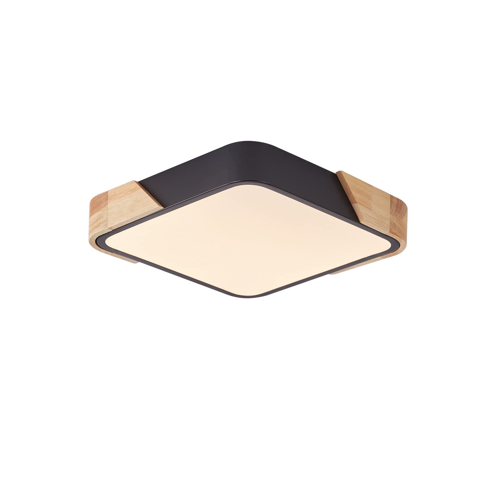 LuFun LED Wood Ceiling Lights,Thin Flat Modern Flush Mount Lighting Fixture,Ceiling Lighting Lamps for Dining Room Hallway Living Kitchen Bedroom,30cm*30cm,24W,Warm White,3000K โ image 1