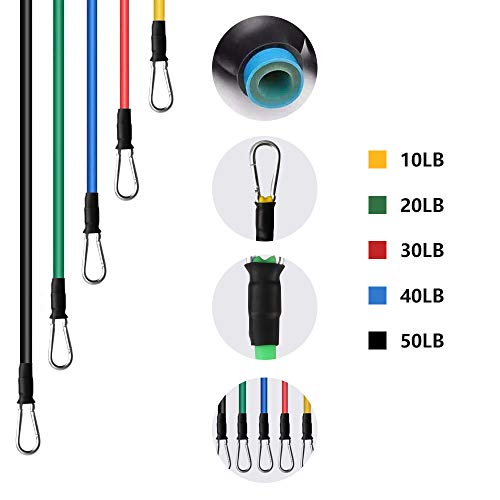 Resistance-Bands-Set-Exercise-Bands-Elastic-for-Fitness-Training-Yoga-Physical-Therapy-Home-Workouts-with-Handles-Door-Anchor-Ankle-Straps-Waterproof-Bags-Portable-Exercise-Equipment-for-MenWomen