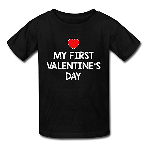 Little Boys Girls My First Valentine's Day Clothes Summer Short Sleeve Cotton Shirts