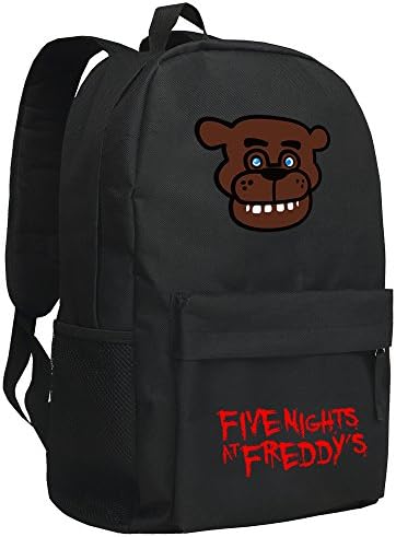 MG Store Five Nights at Freddy's Canvas Zip School Travel Backpack Black