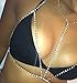 Zealmer Crystal Rhinestone Women Harness Body Chain Bikini Bra Chain Party Jewelry Silver Tone