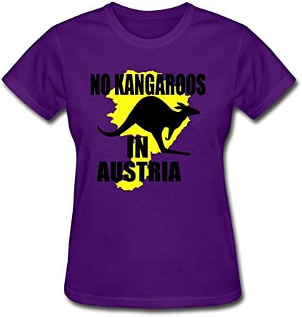 No Kangaroos In Austria Purple Custom Women Informal T-shirt - Xx-large