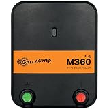 Gallagher M360 Electric Fence Charger | 3.6 Joules for Livestock, Pastures & Perimeter Control | Powers Up to 55 Miles of Fence or 250 Acres | 110V AC Powered Energizer with Lightning Protection