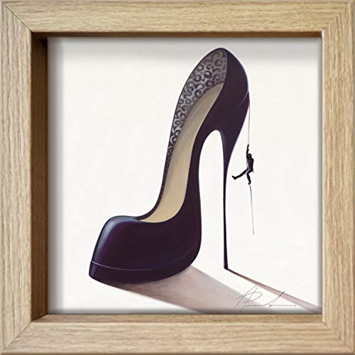 International Graphics - Framed Postcards - Panasenko, Inna - "Conquistatore Dolce" - 16 x 16 cm - Wood-Coloured Frame