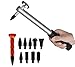 HiYi Auto Body Dent Removal Repair Hail Hammer Blending Hammer Screw-On Tips Tap Down Tools With 9 Pcs Different Size Metal Paintless Dent Removal Tools
