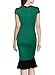 Miusol Women's Vintage Scoop Neck Contrast Bridesmaid Cocktail Bodycon Dress