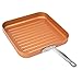MasterPan Copper tone 11-inch Ceramic Non-stick Square grill pan