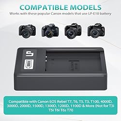 LP LP-E10 Charger, Charger with LCD Display, USB