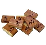 Closet Essentials - Fresh Red Cedar Blocks Pest Moth Repellent Storage Accessories 1- Pack ( 8 Blocks )