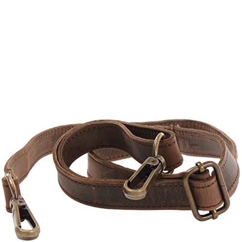 LECONI Carrying Strap Genuine Cow Leather Shoulder Strap for your Bag Adjustable in Length for Women + Men 2,5x150cm mud LEC-R4
