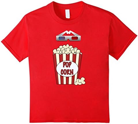 Kids Popcorn - Funny Last Minute Halloween Costume T-Shirt 10 Red