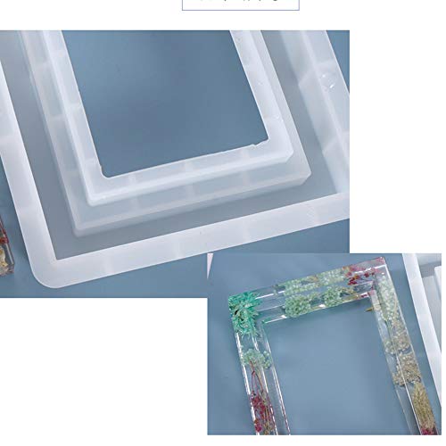 SSEE UV Epoxy Transparent Resin Frame Mould Silicone Love Silicone