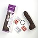 Doc Johnson Vac-U-Lock - Hung - Made of ULTRASKYN - 12 Inch Dildo with Massive 8.5 Inches Girth - F-Machine and Harness Compatible - Chocolate
