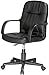 Comfort Products Mid-Back Leather Office Chair, Black
