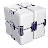 Infinite Cube，Fidget Cube in Style With Pressure Reduction Toy - Infinity Turn Spin Cube Edc Fidgeting - Killing Time Toys for For ADD, ADHD, Anxiety, and Autism Adult and Children（Sliver）