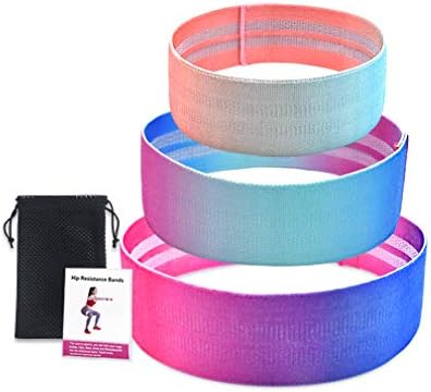 GZTLJ Resistance Exercise Bands Set for Legs and Butt,Fabric Workout Bands Resistance Loop Bands Anti Slip