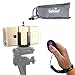 DaVoice Cell Phone Tripod Adapter - Bluetooth Remote Control - Travel Bag Compatible with iPhone Tripod Mount Holder 8 7 X XR XS Max SE 6S 6 Plus Galaxy S9 S8 S7 Smart Cell Phone Tripod Mount (Black)