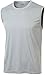 DRI-EQUIP(tm) Mens Sleeveless Moisture Wicking Muscle T-Shirt-Silver-L