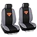 BDK Superman Front & Rear Car Seat Covers, Rubber Floor Mats and Sunshade Gift Set - Warner Brothers 14 Piece Official Licensed Auto Accessories Bundle (C1604)