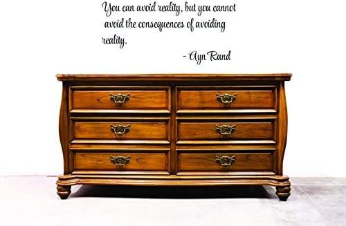 Ayn Rand Quote- You can avoid (2) 20"x40" | Vinyl Wall Decal