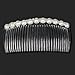 Lady Hair Clip Comb - TOOGOO(R) White Faux Pearl Rhinestone Decorative Hair Comb Clip Hair Clip for Lady