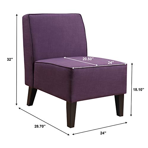 Pulaski Blackberry Purple, 24.00" W x 28.70" D x 32.00" H Slipper Accent Chair
