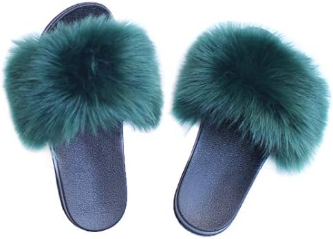 green fuzzy slippers