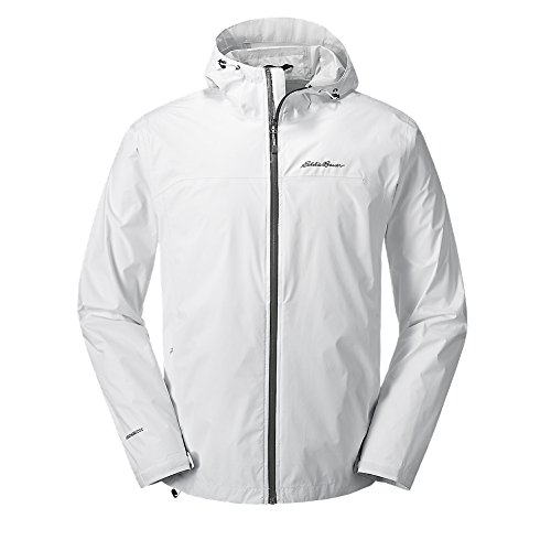Eddie Bauer Men's Cloud Cap Lightweight Rain Jacket, White Regular L