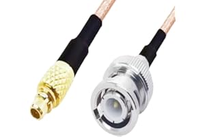 QQEURZSF MMCX Male to BNC Male Female Connector RG316 Cable Pigtail MMCX Right Angle Coax Extension Cable(1m,BNCM-MMCXM-RG316