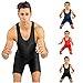 4 Time All American Wrestling Singlet: Black, Navy Blue, Red, Teal sizes 4XS-5XL
