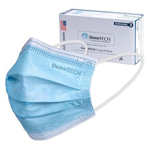 DEMETECH ASTM Level 3 Protective 3Layer Face Mask, EarLoop Style