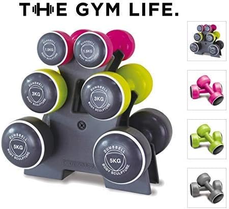 The Gym Life Dumbbell Tower Set with Stand 19kg