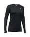 Under Armour Women's Base 3.0 Crew Long-Sleeve T-Shirt , Black (001)/Glacier Gray , Medium