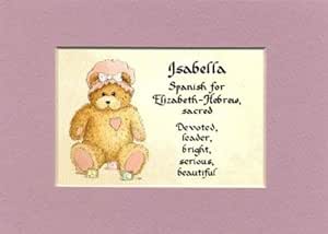 Amazon.com : Personalized Baby Name Isabella Nursery Wall ...