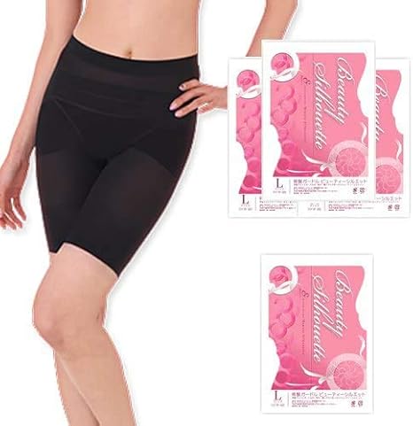 Amazon Co Jp Beauty 骨盤ガードル ビューティーシルエット Lブラック3枚 1枚サービスセット ドラッグストア