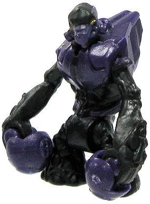 Halo Wars Mega Bloks LOOSE Mini Figure Covenant Purple Grunt with 2 Plasma Grenades