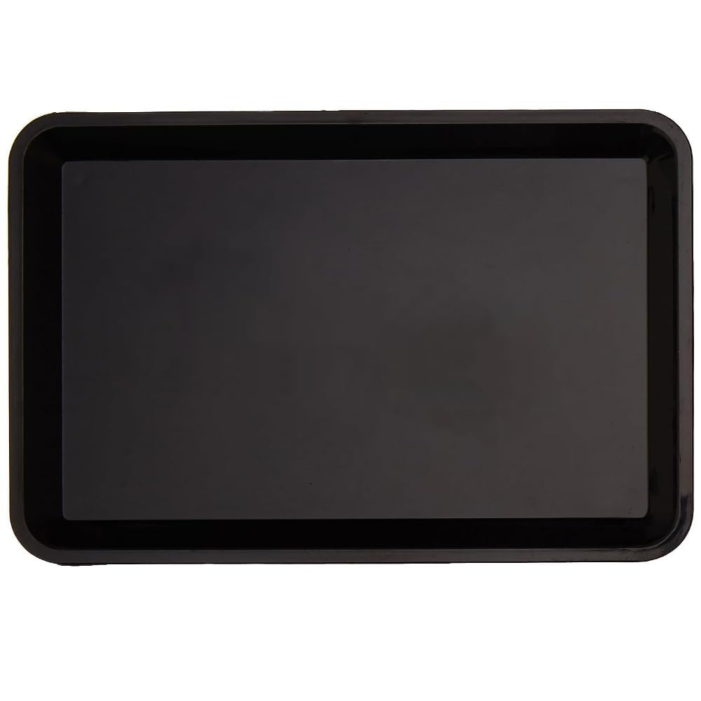 12 BarBits Plain Plastic Tip Tray - Black Bill Presenter, Guest Check Cash Bill Holder For Restaurant, Bars & Hotels