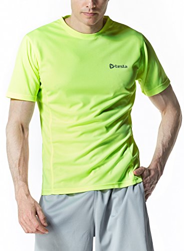 Tesla TM-MTS05-LY_3X-Large Men's Upgraded HyperDri 2.0 Short Sleeved Athletic Fit T-Shirt MTS05