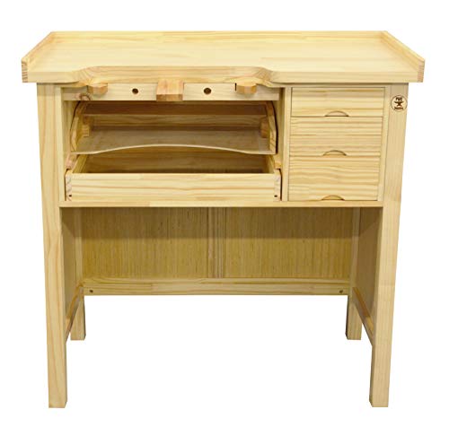 Deluxe Solid Wooden Jewelers Bench Workbench Station With Utility