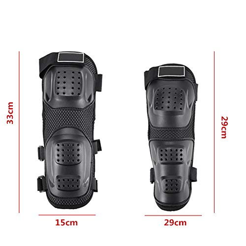 Yolu 4Pcs Set Adult Adjustable Motorcycle Elbow and Knee Pads Protection Shin Guards Protector Body Armor for Motorcycle Motocross Racing Mountain Bike Skating