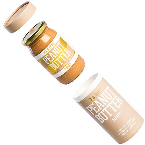 Gourmet Honey peanut butter. Handmade in New Zealand. All natural and Non-GMO from Fix & Fogg with Organic Honey. Keto friendly. Superior tasting peanut butter in a beautiful canister (13.2 oz)