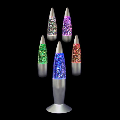 Fortune Products MGL-RGB Mini Glitter Lamp, 7 1/2" Height, 2 3/4" Diameter, Multi-Color