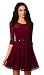 OFTEN® Women's Ladies Elegant Sexy Round Neck 3/4 Sleeve Lace Dress With Belt