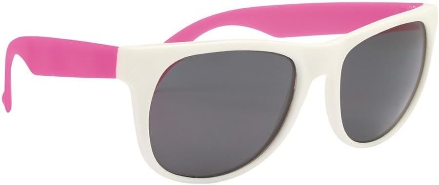 10 Wedding Favors Sunglasses Personalized, Beach Wedding Favors for Guests, Custom Birthday Bachelorette Graduation Party Favors (White / Hot Pink)