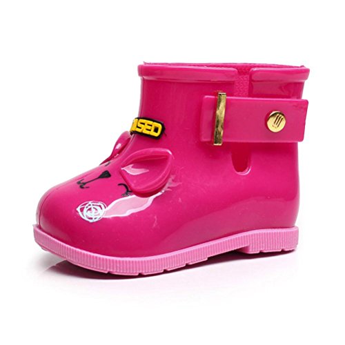 Rucan Toddler Infant Boys Girls Waterproof Shoes Rubber Rain Boots (Hot Pink, 11.5 Years) Buy