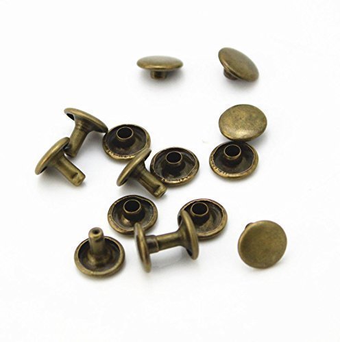 PATIKIL Nieten Für Leder & Kleidung – 24 Sets, Kupfer, 10x3.3x12 Mm, Für DIY-Projekte