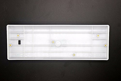 Mini Keyboard GH60 plastic Case for 60% Mechanical Gaming Keyboard Compatible Poker2 Pok3r Faceu 60 plastic shell (Milk White)